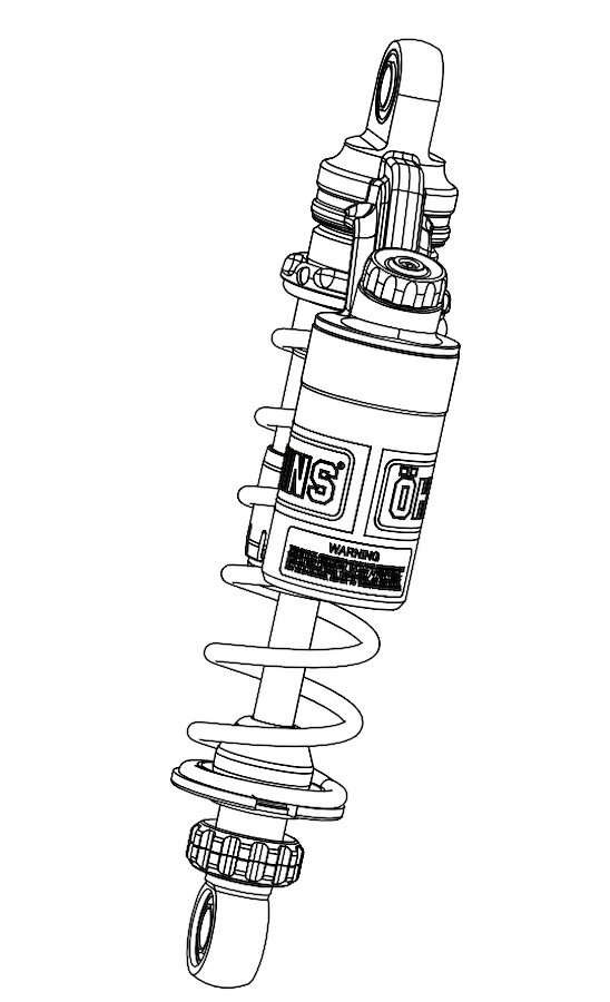 [HO 718] Pair of Öhlins shock absorbers STX 36 Honda Rebel 500 HO 718