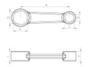 Connecting rod 2T Suzuki Lido 50 cc.