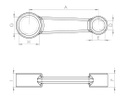 Cross connecting rod 4T Honda XR400R 96-04